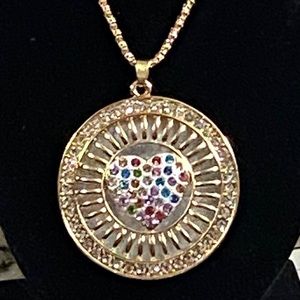 Betsey Johnson Heart Bling Necklace